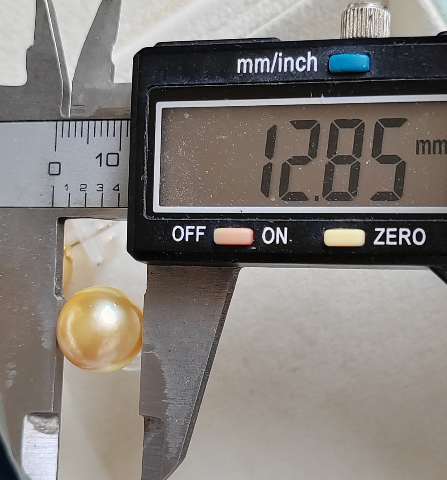 18k gold essential earrings studs genuine golden south sea pearls 12.8mm