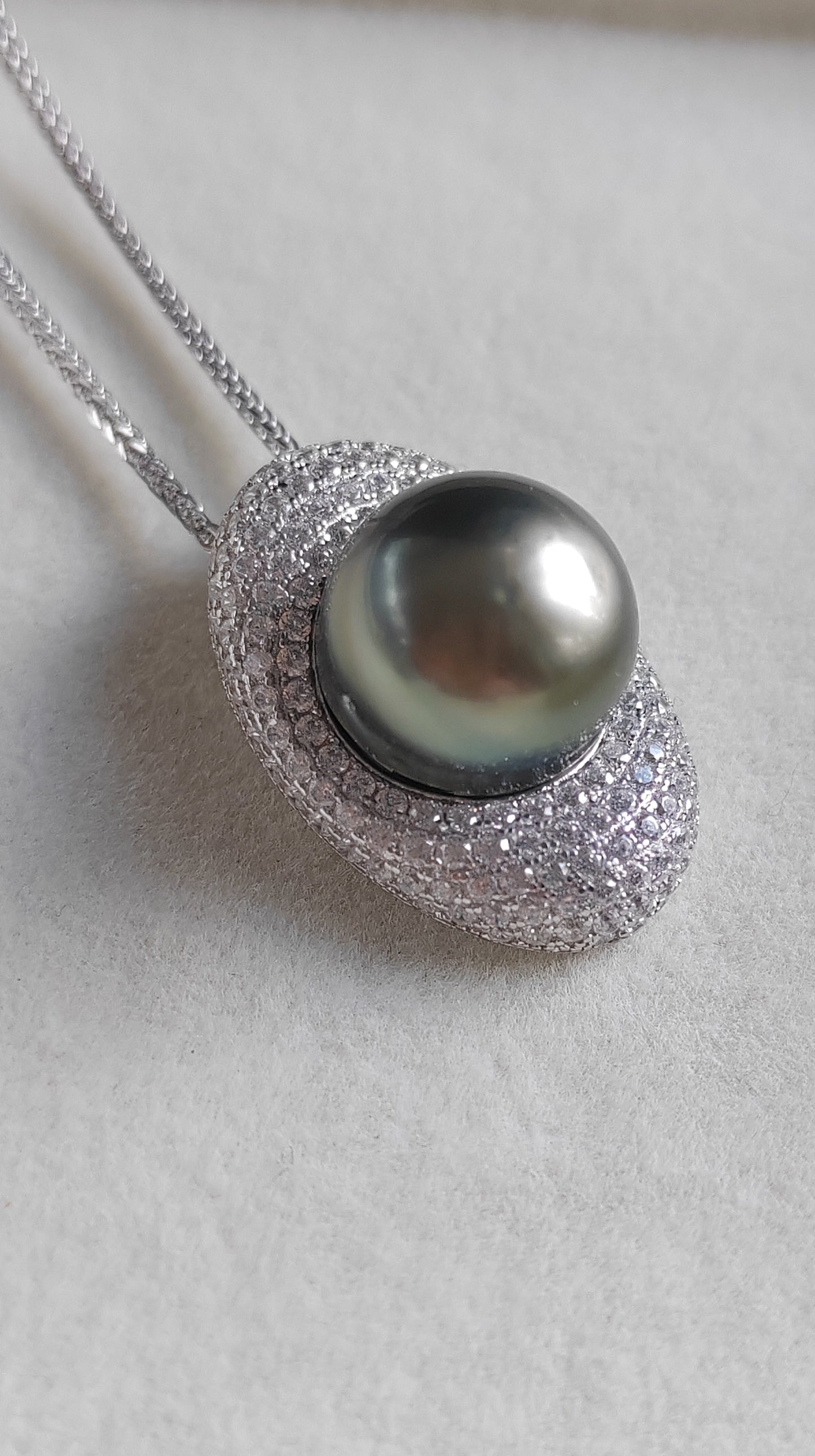 12.3mm Genuine tahitian south sea pearl luxury necklace