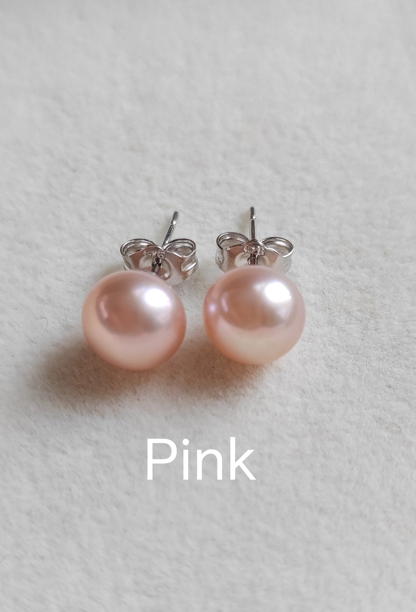 Sterling Silver pearl studs - Genuine freshwater button pearls
