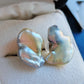 18k gold 'Wild' earrings genuine Australian south sea Keshi pearls 8.3ct