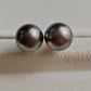 10.3mm Genuine tahitian south sea pearls classic earrings studs 14ct gold