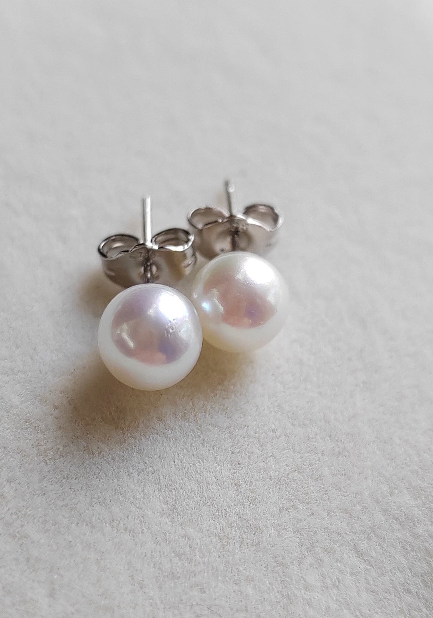 6-6.5mm Genuine Akoya Saltwater pearls every day earrings studs