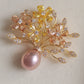 'Pleasure Blossom' brooch genuine freshwater pearl 11.8mm