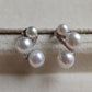 3.8-5.9mm Genuine freshwater pearls classic earrings sterling silver