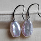 10.8mm Genuine freshwater Keshi pearls classic dangling earrings