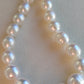 9-10.8mm Genuine Australian south sea white pearls 14k gold necklace