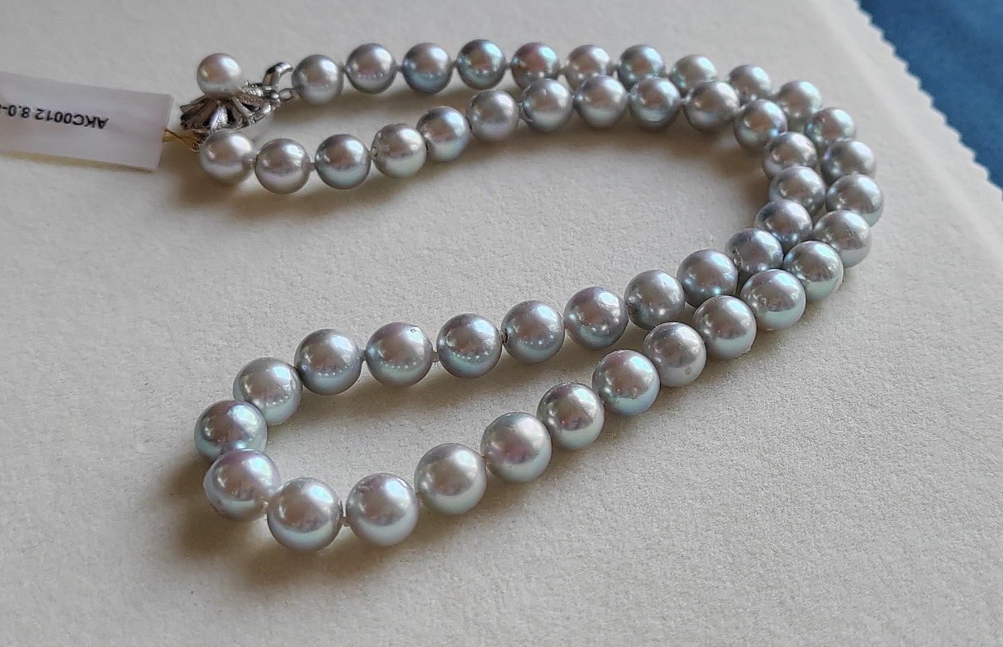 8-8.5mm Genuine Japanese akoya saltwater pearls classic necklace