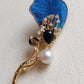 'Lily of the Valley' brooch genuine south sea white pearl 8.9mm