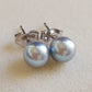 6-6.5mm Genuine silver Akoya pearls Essential earrings studs