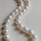 10-11.7mm Genuine freshwater pearls classic necklace silver