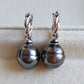 10.5mm Genuine tahitian south sea pearls simple hoops earrings