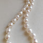 8.6-10.7mm Genuine south sea white pearls baroque necklace