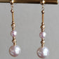 'Glittering' earrings 18k gold genuine Japanese akoya pearls 4.5-8.3mm AAA+