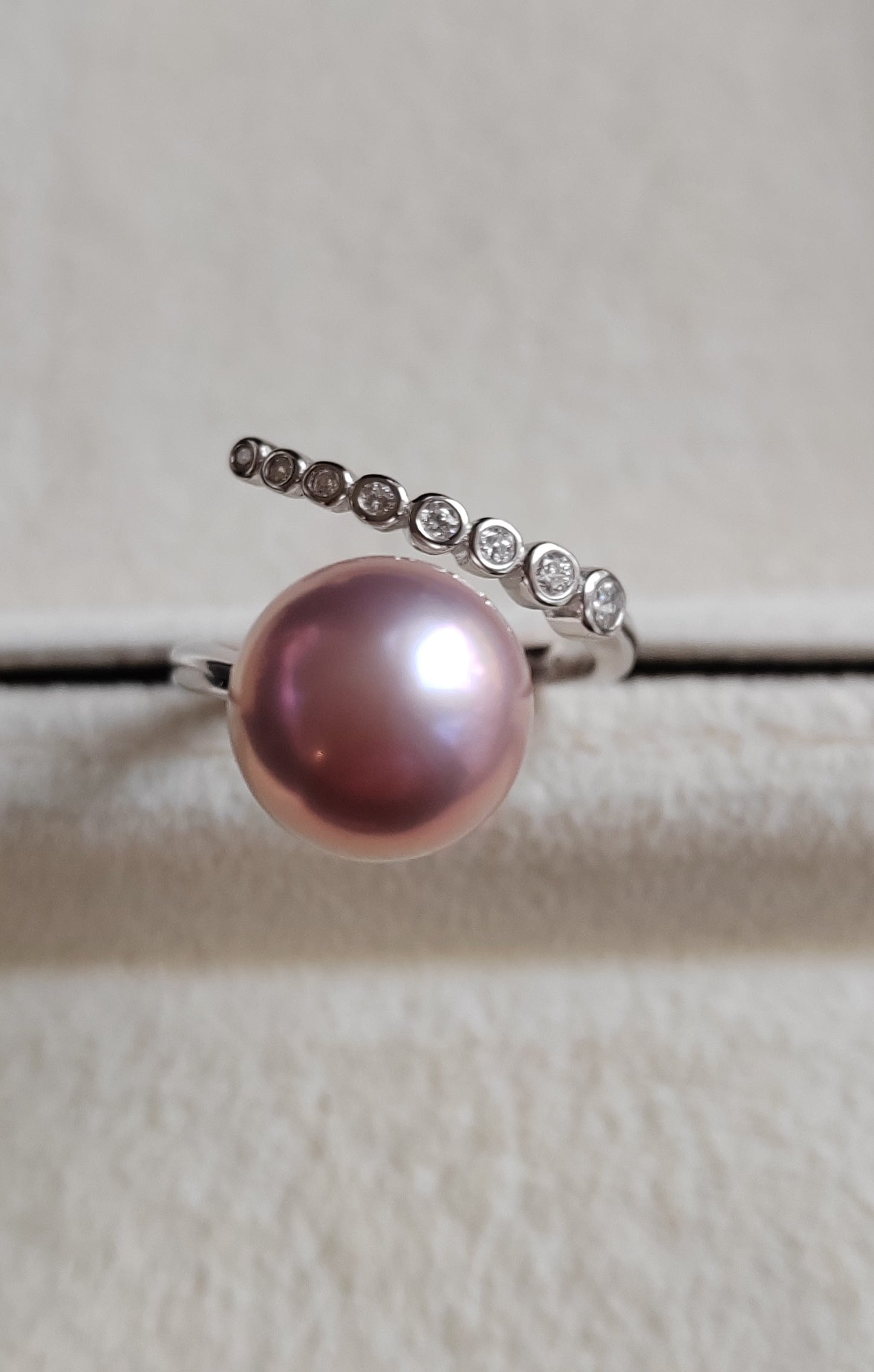 11.5mm Genuine freshwater pearl silver ring