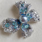 'Blue Butterfly' genuine tahitian sea pearl 10.6mm stunning brooch