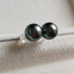 8mm Genuine tahitian south sea pearls 14k gold earrings studs
