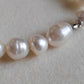 9.4-12.1mm Genuine south sea white pearls classic baroque bracelet