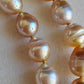 8.2-11.7mm Genuine golden south sea pearls classic baroque necklace