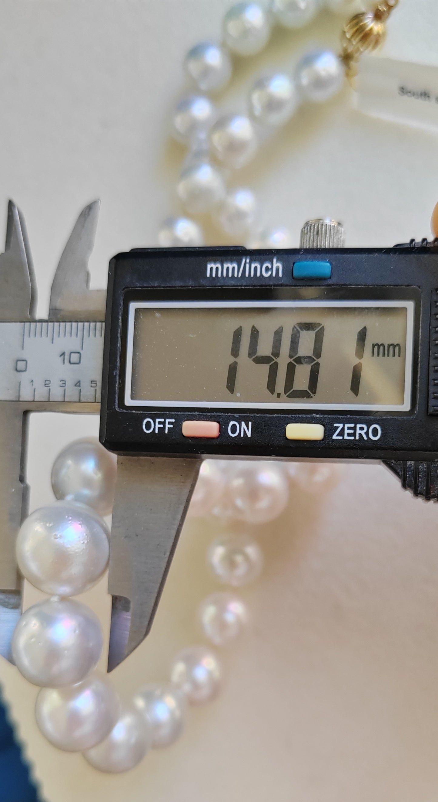 9.8-14.8mm Genuine south sea white pearls classic necklace