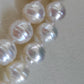 9-10.5mm Genuine Australian south sea white pearls baroque strand necklace