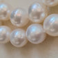 9-12.2mm Genuine south sea white pearls 14ct gold necklace 18 inch