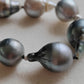 8.3-12.7mm Genuine tahitian south sea pearl baroque necklace