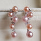 3.8-4.8mm Genuine freshwater pearls multicolour earrings