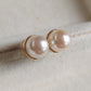 10k gold earrings genuine Japanese akoya pearls round 7mm