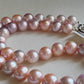 'Rainbow' necklace 10.8-13mm Genuine freshwater pearls