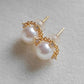 6.4mm Genuine akoya saltwater pearls earrings