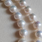 10-11.7mm Genuine freshwater pearls classic necklace silver