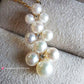 'Little clover' pendant 18k gold diamond genuine Japanese akoya  pearl 3.5-5.8mm