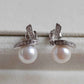 7.3mm Genuine Japanese akoya pearls round classic earrings