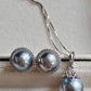 Classic Jewellry set Genuine tahitian sea pearls 10.3-13.1mm