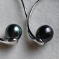 8.1mm Genuine tahitian south sea pearls classic hooms earrings