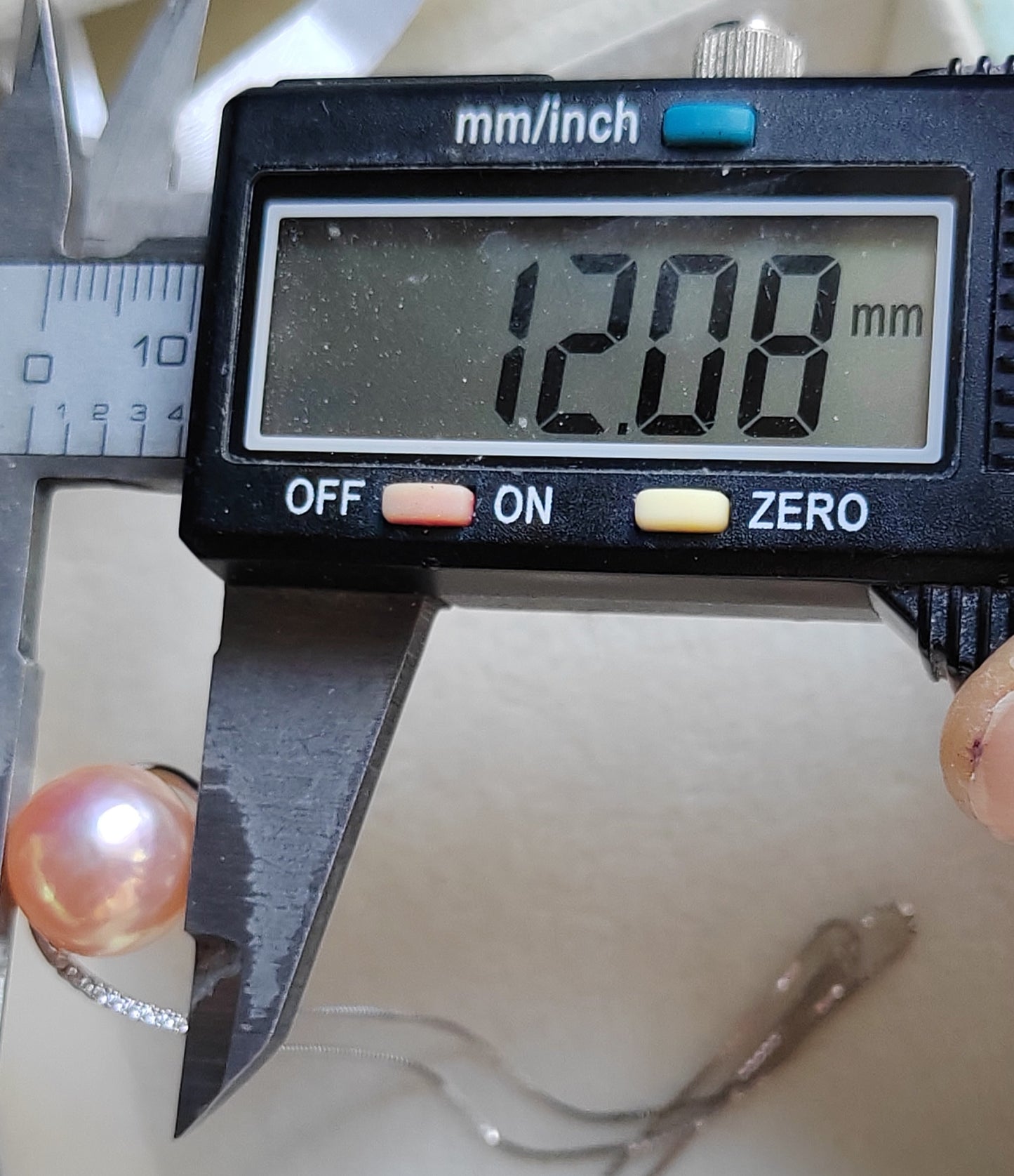 12mm Genuine freshwater pearl classic necklace Peach