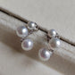 3.8-5.9mm Genuine freshwater pearls classic earrings sterling silver