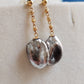'Nuvole' 18k gold earrings genuine tahitian Keshi pearls timeless elegance