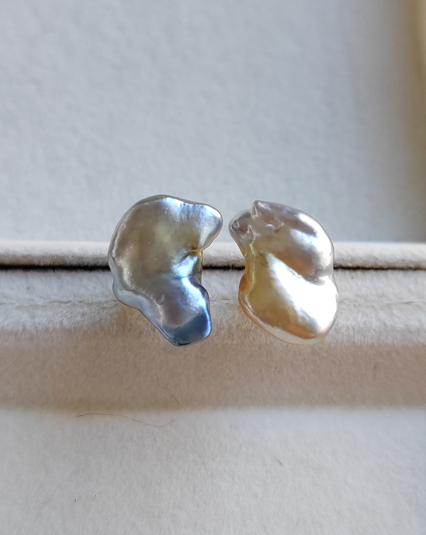 18k gold 'Wild' earrings genuine Australian south sea Keshi pearls 8.3ct