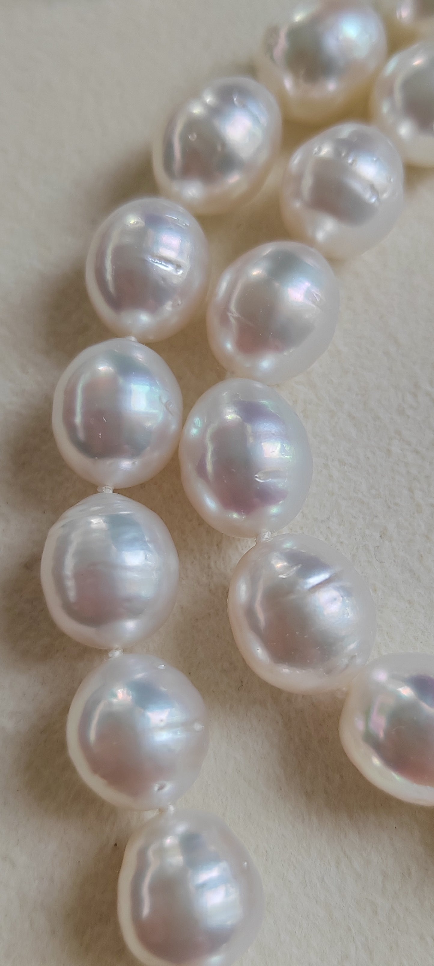9-10.7mm Genuine south sea white pearl 14k gold necklace