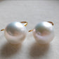 11.3mm genuine freshwater pearls 9k gold French hook earrings AAAA