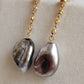 'Nuvole' 18k gold earrings genuine tahitian Keshi pearls timeless elegance