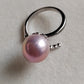 11.5mm Genuine freshwater pearl silver ring