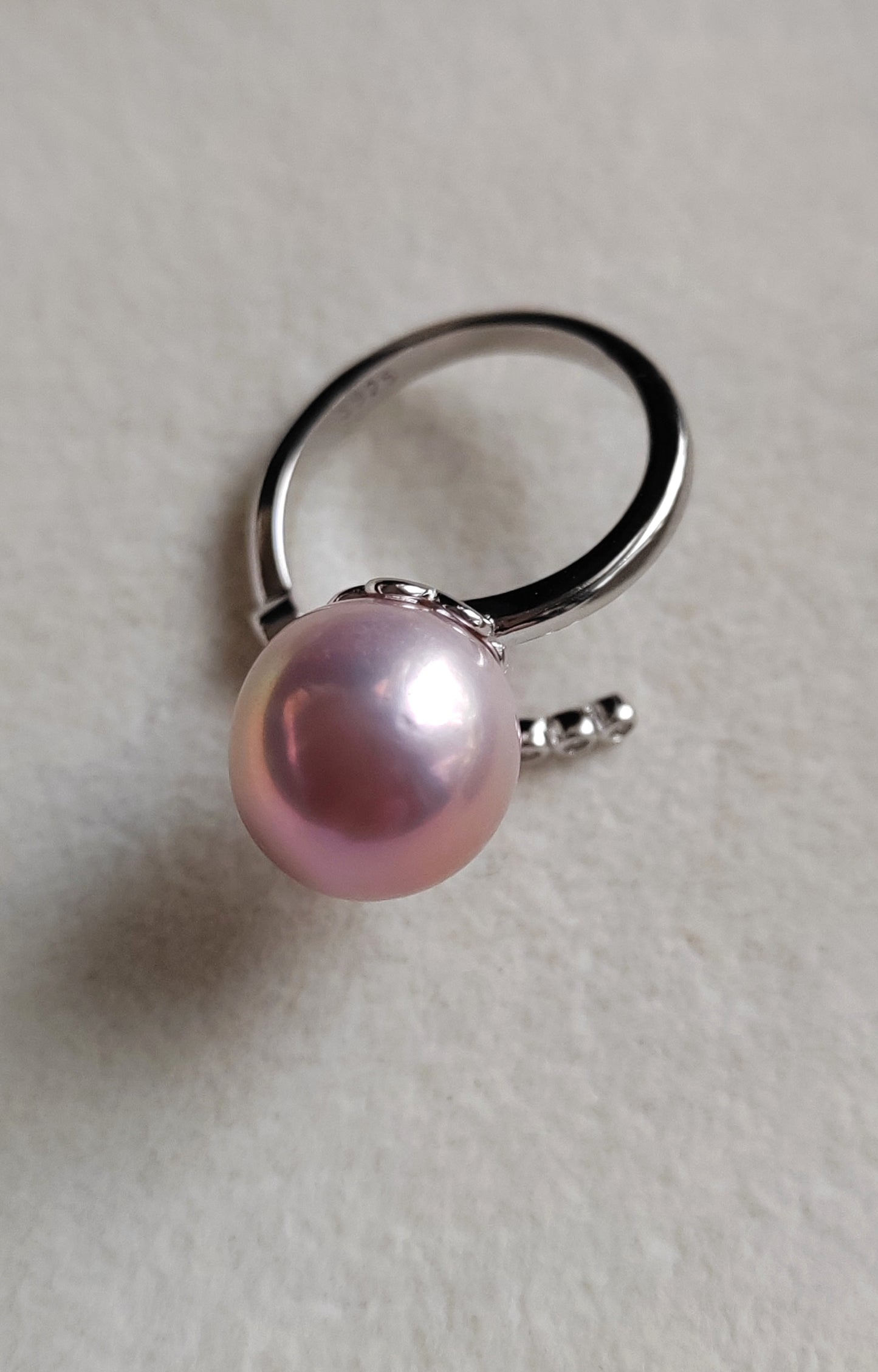 11.5mm Genuine freshwater pearl silver ring
