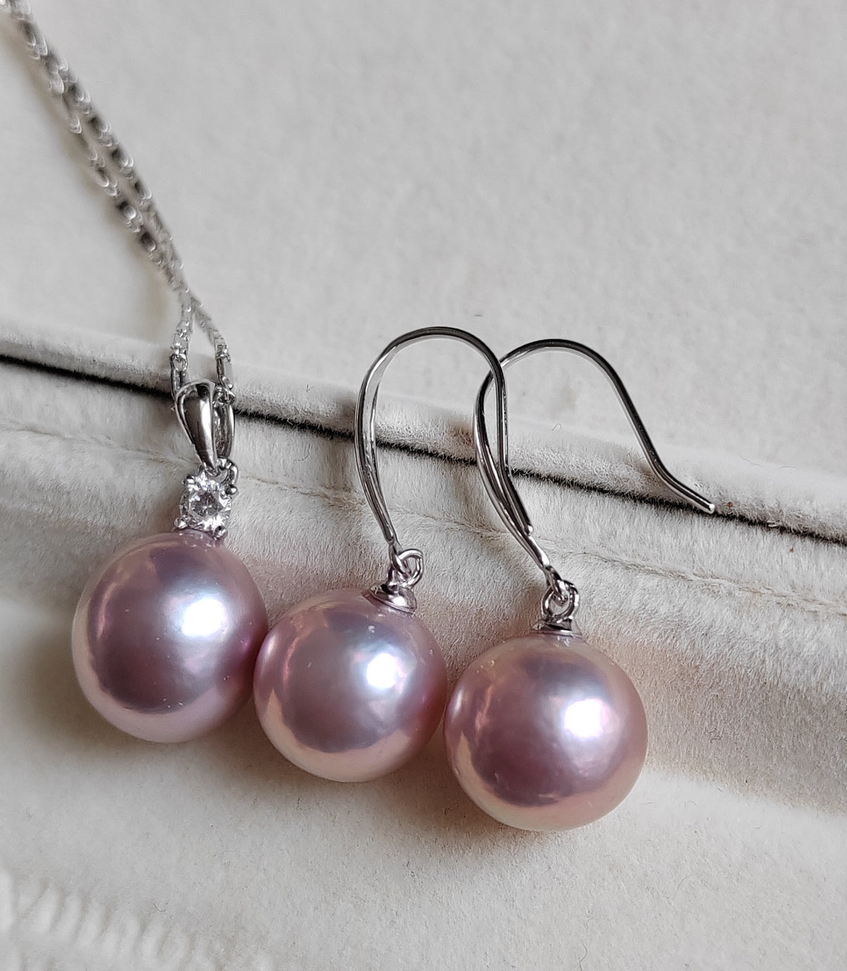 10.7-11mm Genuine freshwater pearl jewellry set