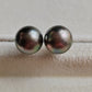 10.3mm Genuine tahitian south sea pearls classic earrings studs 14ct gold