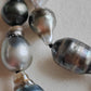 8.3-12.7mm Genuine tahitian south sea pearl baroque necklace