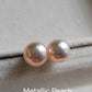 Sterling Silver pearl studs - Genuine freshwater button pearls