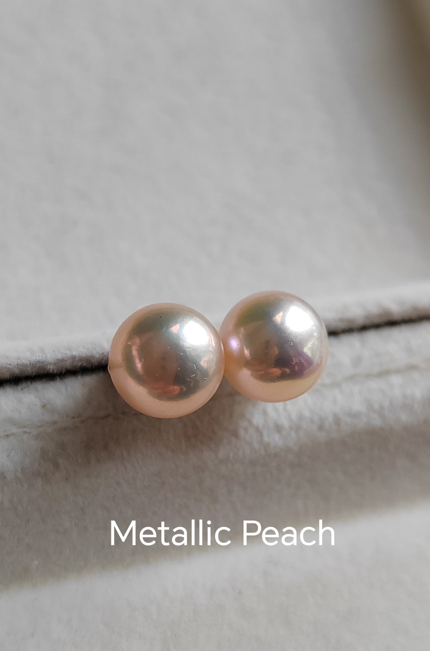 Sterling Silver pearl studs - Genuine freshwater button pearls