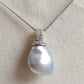 'Wild' Solitaire necklace Genuine Keshi south Sea white pearl 7ct